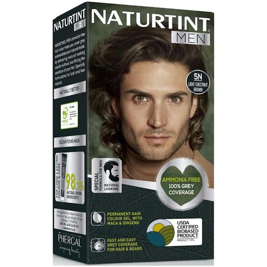 Naturtint Men Hair Colour Gel 5N Light Chestnut Brown (Case of 3)