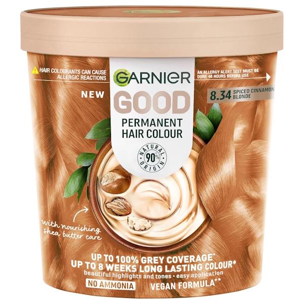 Garnier Good Permanent Hair Colour 8.34 Spiced Cinnamon Blonde (Case of 3)