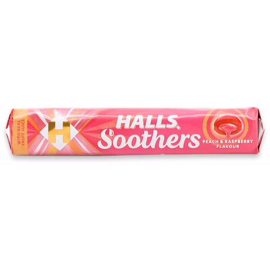 Halls Soothers Peach & Raspberry Flavour 45g (Case of 20)