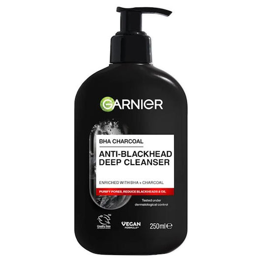 Garnier Pure Active Purifying Charcoal Anti-Blackhead Cleanser 250ml (Case of 6)