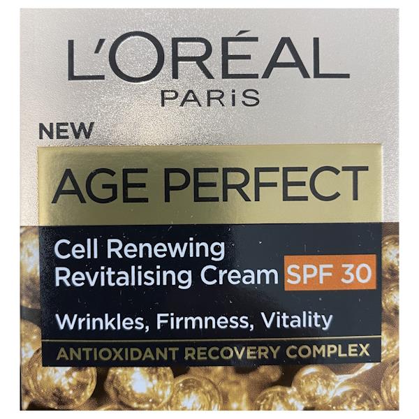 (LT) L'Oreal Age Perfect Cell Renew Revitalising Day Cream SPF30 50ml (Case of 6)