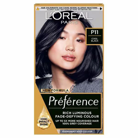 L'Oreal Preference Permanent Colour P11 Deeply Wicked Black (Case of 3)