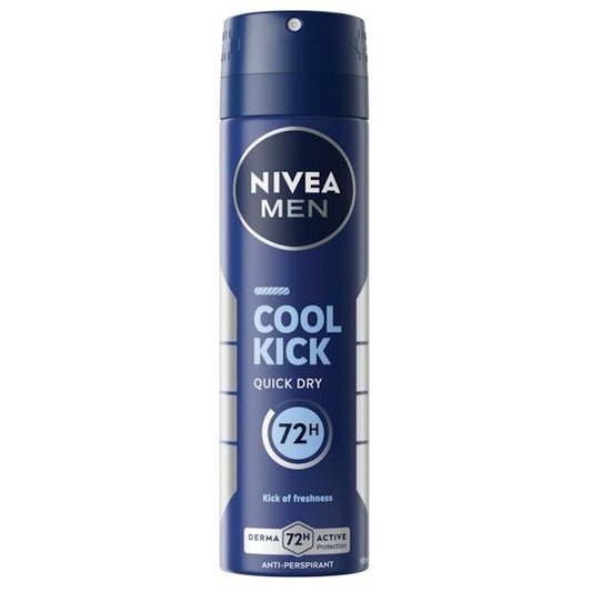Nivea Men Cool Kick Anti-Perspirant Spray 150ml (Case of 6)