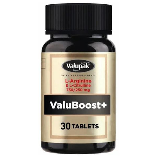 (LT) Valupak ValuBoost+ L-Arginine 750mg & L-Citrulline 250mg 30 Tablets (Case of 6)