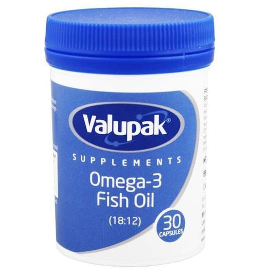Valupak Supplements Omega-3 Fish Oil Oil 1000mg 30 Capsules (Case of 6)
