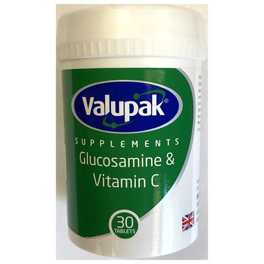 (LT) Valupak Glucosamine & Vitamin C 30 Tablets (Case of 6)