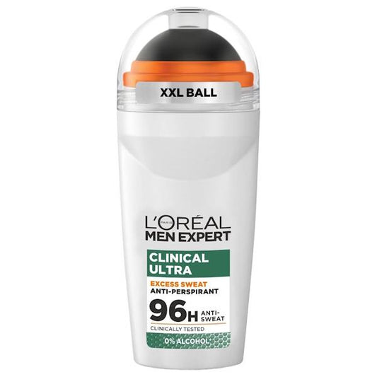L'Oreal Men Expert Anti-Perspirant Roll-On Clinical Ultra 50ml (Case of 6)