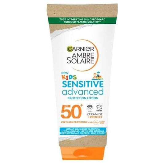 (LT) Garnier Ambre Solaire Kids Sensitive Advanced Protection Lotion SPF50+ Tube 175ml (Case of 6)