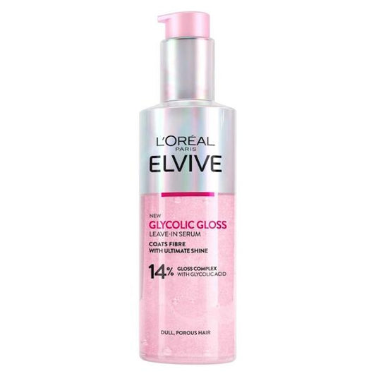 L'Oreal Elvive Glycolic Gloss Leave-In Serum 150ml (Case of 6)