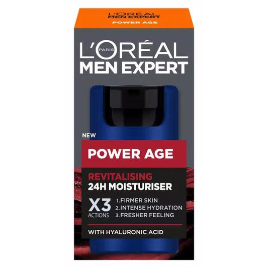 L'Oreal Men Expert Power Age Revitalising 24H Moisturiser 50ml (Case of 6)