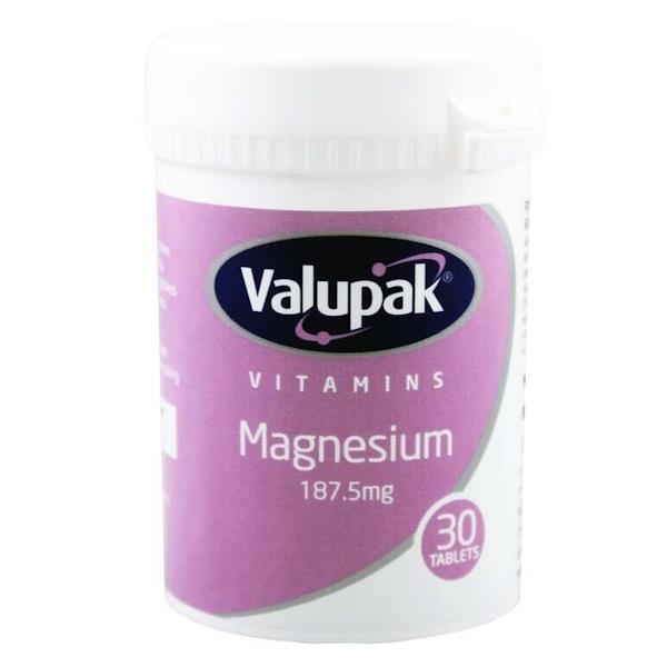Valupak Vitamins Magnesium 187.5mg 30 Tablets (Case of 6)
