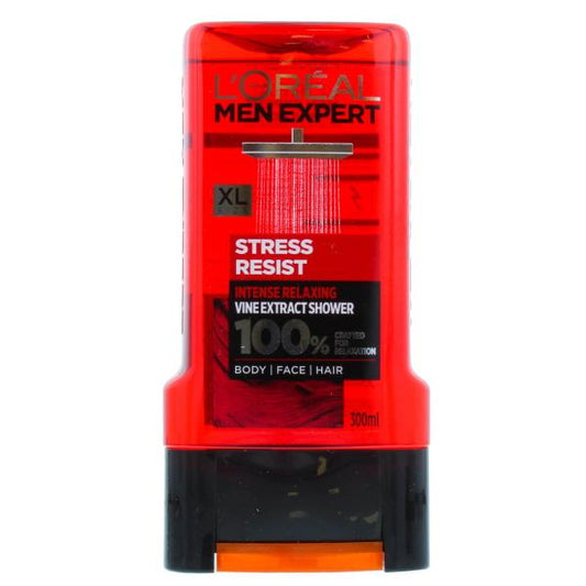 L'Oreal Men Expert Stress Resist Vine Extract Shower Gel 300ml (Case of 6)