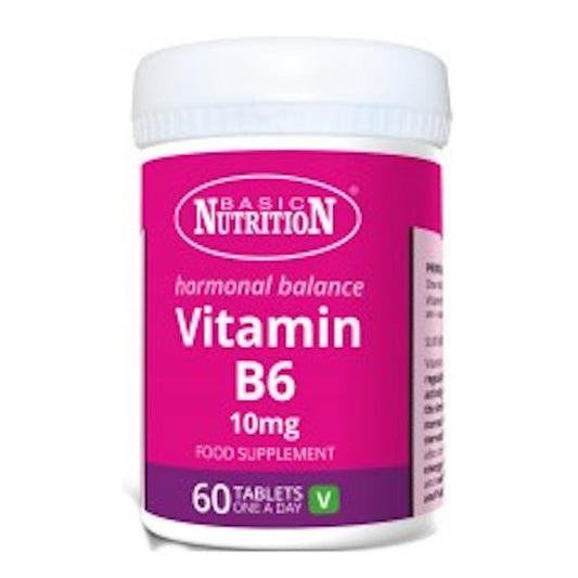 Basic Nutrition Vitamin B6 10mg 60 Tablets (Case of 6)