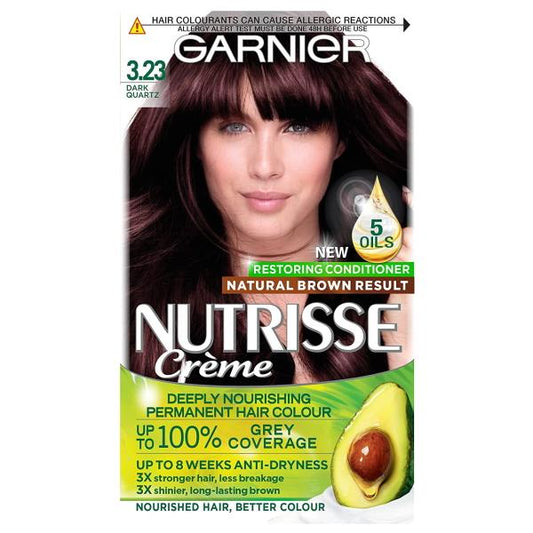 (LT) Garnier Nutrisse Creme Permanent Colour 3.23 Dark Quartz (Case of 3)