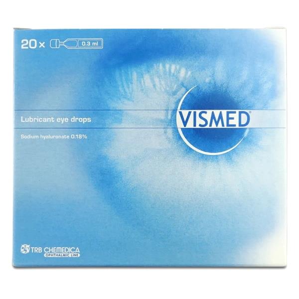 Vismed Lubricant Eye Drops 20 x 0.3ml Vials (Case of 6)