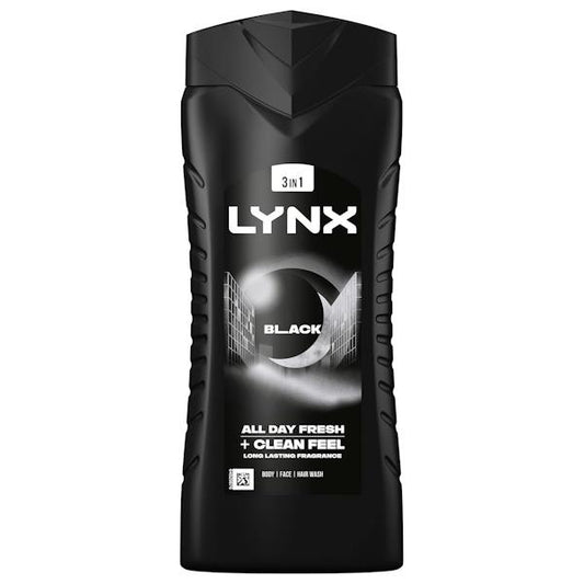Lynx Black Bodywash 225ml (Case of 6)