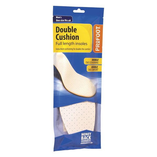 (LT) Profoot Double Cushion Full Length Insoles Men's One Pair (Case of 6)