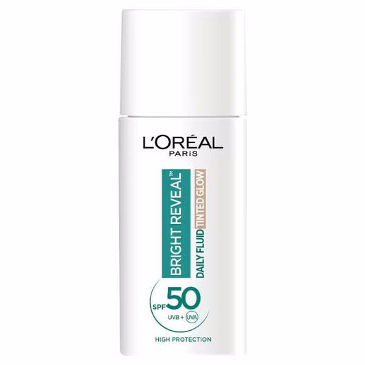 L'Oreal Bright Reveal Daily Fluid Tinted Glow SPF50 Pearl 50ml (Case of 6)
