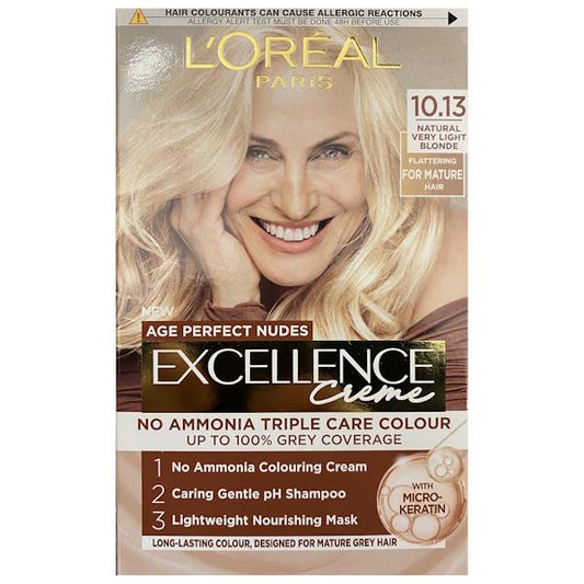 (LT) L'Oreal Excellence Creme Age Perfect Nudes 10.13 Natural Very Light Blonde (Case of 3)