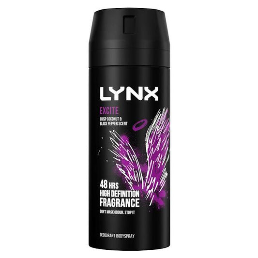 Lynx Excite Deodorant Bodyspray 150ml (Case of 6)