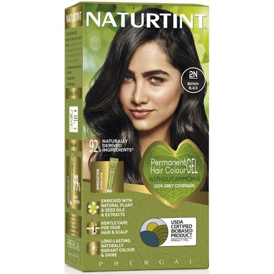 Naturtint Hair Colour Gel 2N Brown Black (Case of 3)