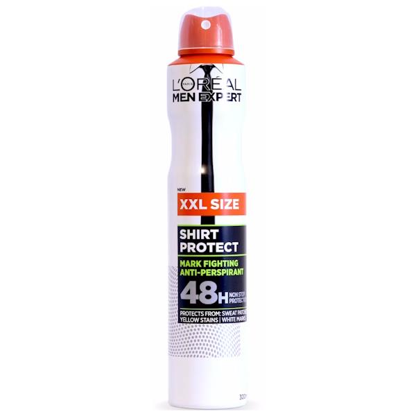 L'Oreal Men Expert Shirt Protect Anti-Perspirant Spray 300ml (Case of 6)