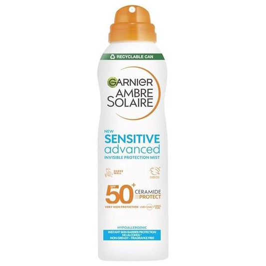 (LT) Garnier Ambre Solaire Sensitive Advanced Invisible Protection Mist SPF50+ 150ml (Case of 6)