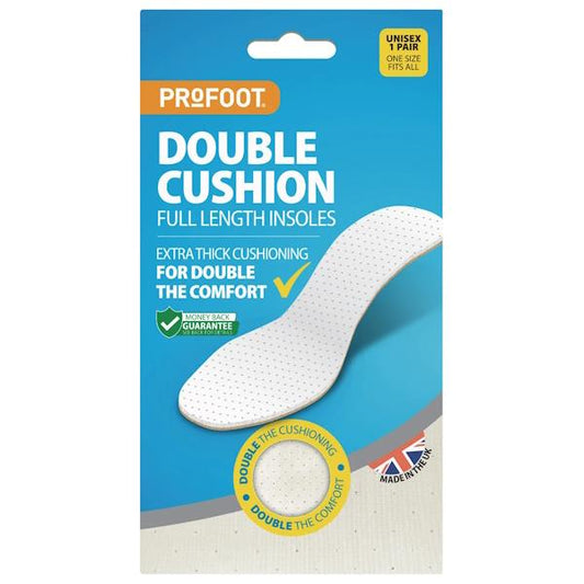 (LT) Profoot Double Cushion Full Length Insoles Unisex One Pair (Case of 4)