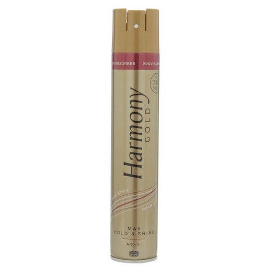 Harmony Gold Hairspray Max Hold & Shine 400ml (Case of 6)