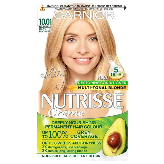 (LT) Garnier Nutrisse Creme Permanent Colour 10.01 Natural Baby Blonde (Case of 3)