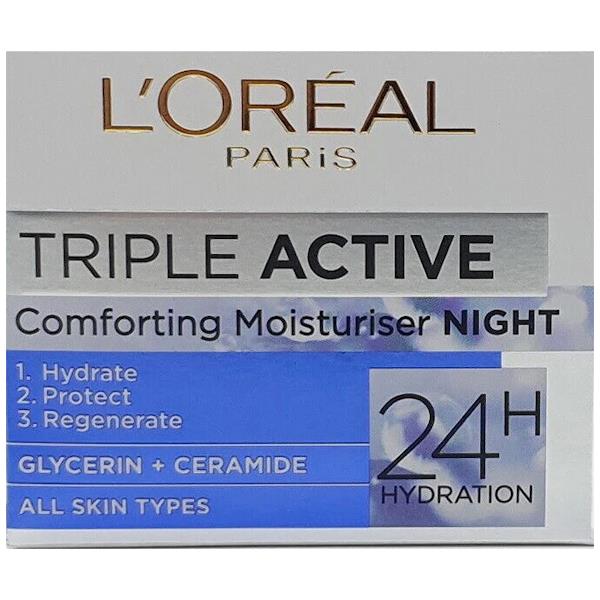L'Oreal Triple Active Comforting Moisturiser Night 50ml (Case of 6)