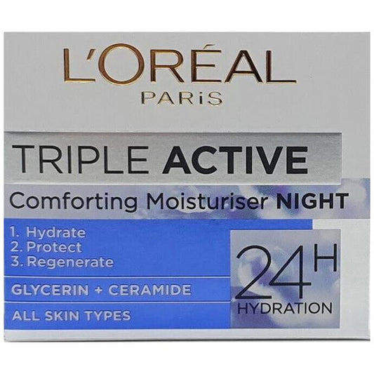 L'Oreal Triple Active Comforting Moisturiser Night 50ml (Case of 6)