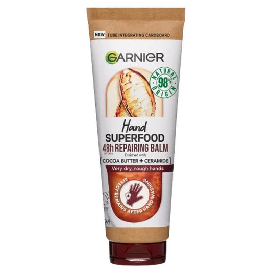 (LT) Garnier Hand Superfood Cocoa 48H Repairing Balm 75ml (Case of 6)