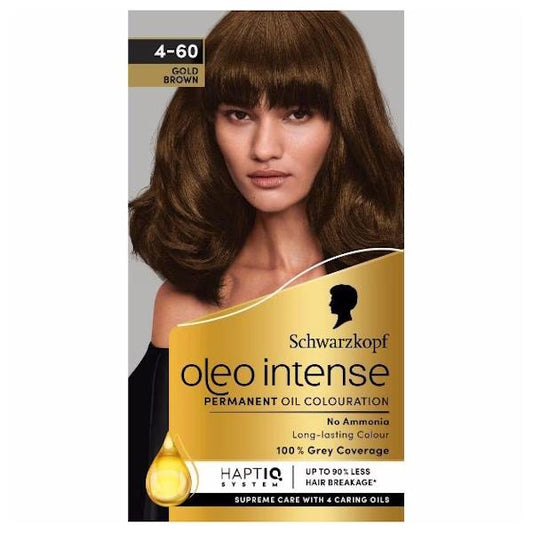 Schwarzkopf Oleo Intense Permanent Oil Colour 4-60 Gold Brown (Case of 3)