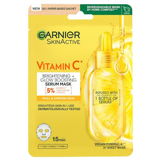 (LT) Garnier Skin Active Vitamin C Sheet Mask 28g (Case of 20)
