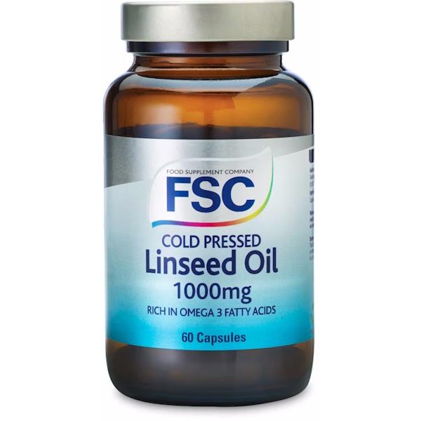 FSC Cold Pressed Linseed Oil 1000mg 60 Capsules (Case of 6)