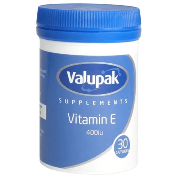Valupak Vitamins Vitamin E 400iu 30 Capsules