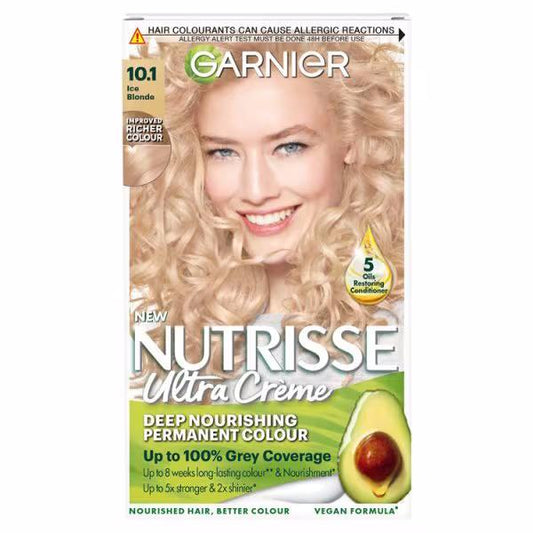 Garnier Nutrisse Creme Permanent Colour 10.1 Ice Blonde (Case of 3)