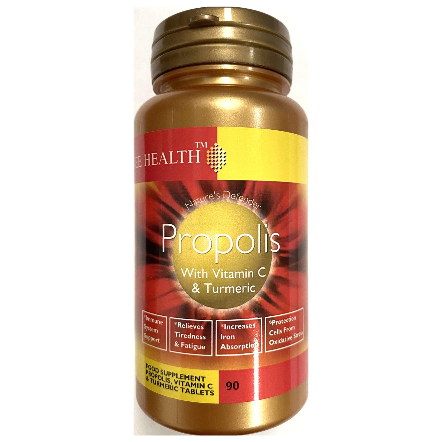 Bee Health Propolis Vitamin C & Turmeric 90 Tablets (Case of 6)