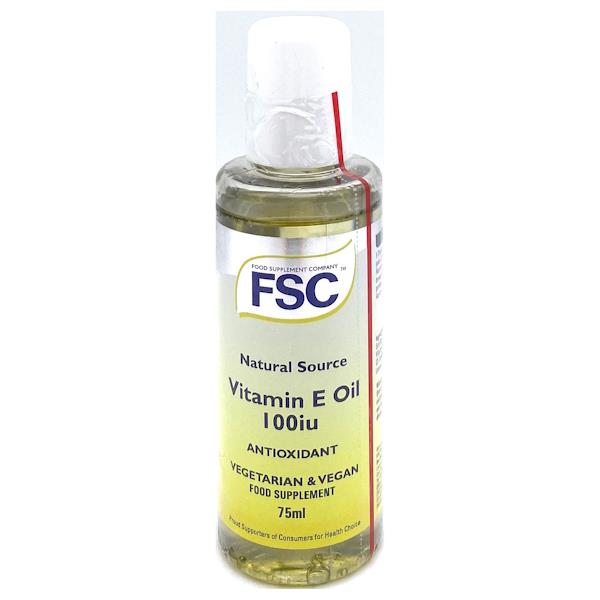 FSC Vitamin E Oil 100iu Natural Source 75ml (Case of 12)