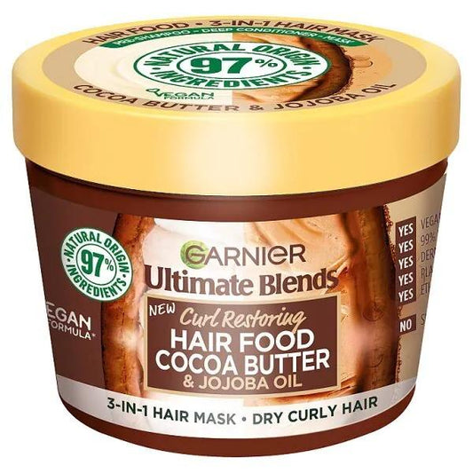 (LT) Garnier Ultimate Blends Curl Restoring Hair Food Cocoa Butter & Jojoba Oil 400ml (Case of 6)