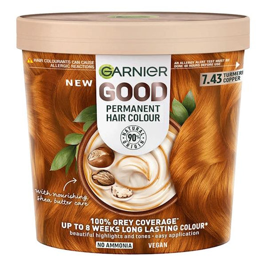 (LT) Garnier Good Permanent Hair Colour 7.43 Turmeric Copper (Case of 3)