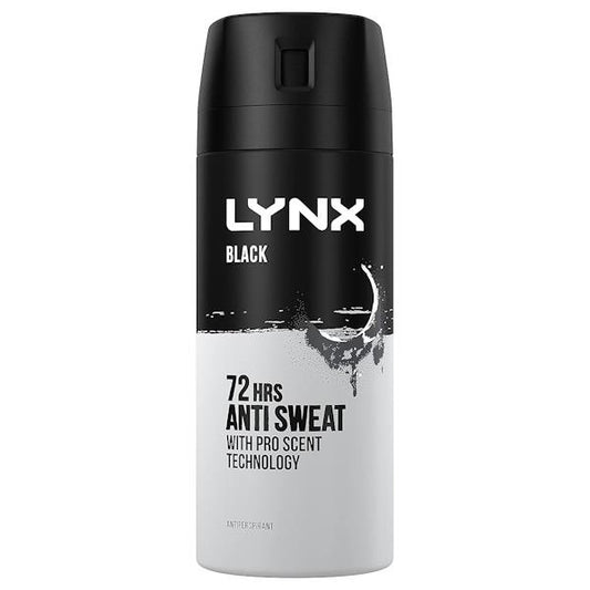 Lynx Black Antiperspirant Spray 150ml (Case of 6)