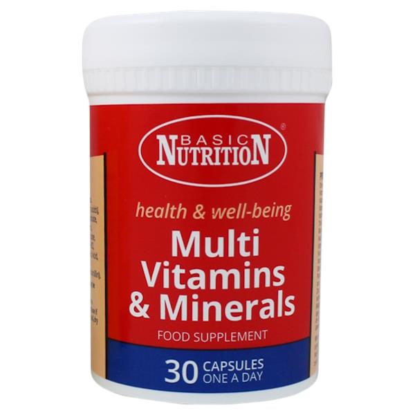 Basic Nutrition High Strength Multi Vitamins & Minerals 30 Capsules (Case of 6)