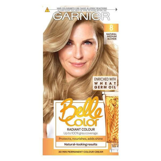 Garnier Belle Color Permanent Colour 8 Natural Medium Blonde (Case of 3)