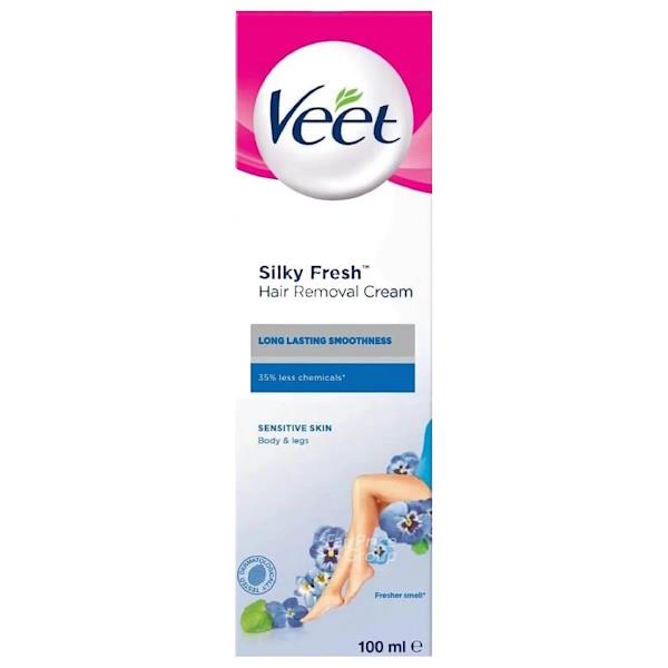 Veet Silky Fresh Hair Removal Cream Sensitive Skin 100ml (Case of 6)