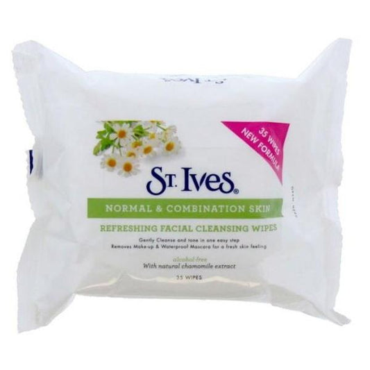 St Ives Normal & Combination Skin 35 Refreshing Facial Wipes (Case of 5)