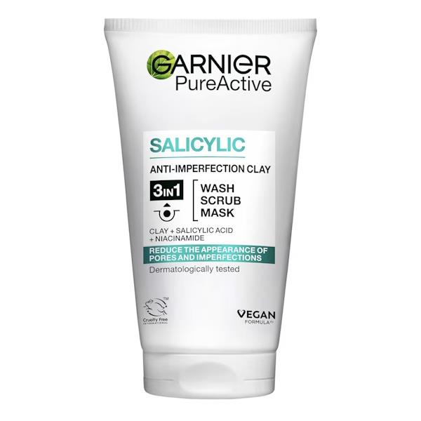 (LT) Garnier Pure Active Salicylic Anti-Imperfection 3in1 Clay 150ml (Case of 6)