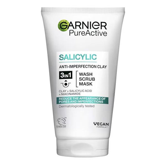 (LT) Garnier Pure Active Salicylic Anti-Imperfection 3in1 Clay 150ml (Case of 6)