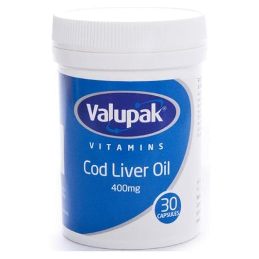(LT) Valupak Cod Liver Oil 400mg 30 Capsules (Case of 6)